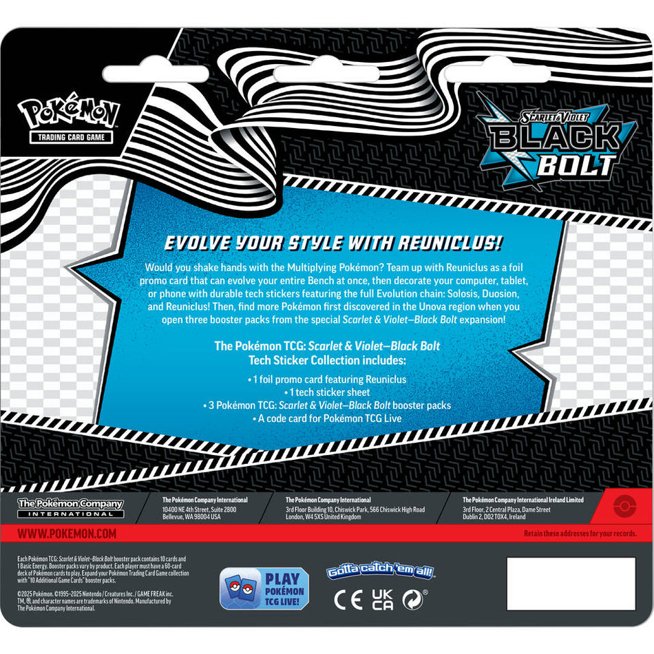 Pokemon TCG: Scarlet & Violet - Black Bolt Blister Tech Sticker Collection