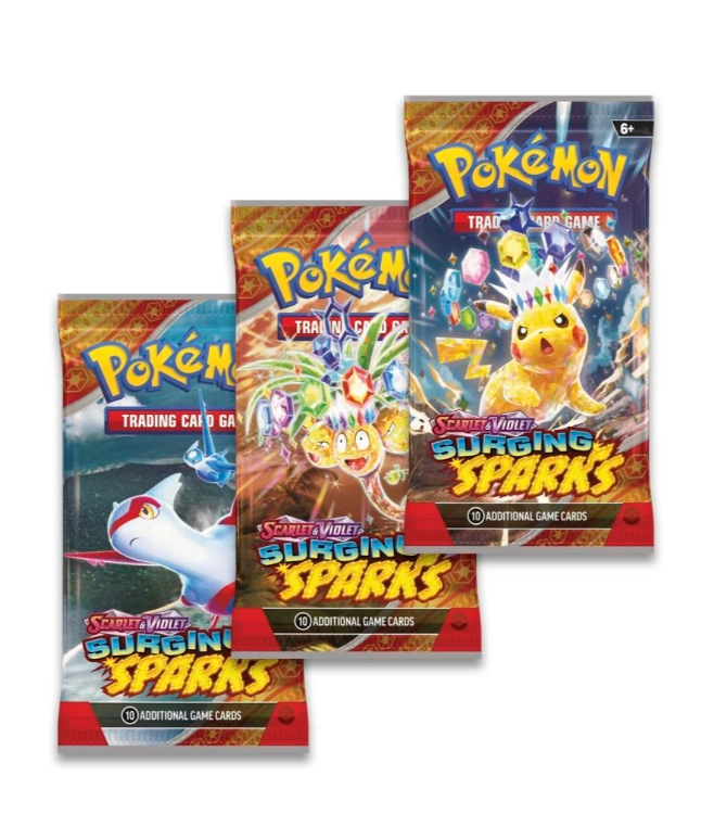 Pokemon TCG: Scarlet & Violet-Surging Sparks 3-Booster Blister & Zapdos Promo Card