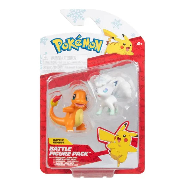 Pokemon First Partner Battle Figure 2-Pack: Charmander & Alolan Vulpix