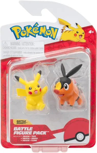 Pokemon First Partner Battle Figure 2-Pack: Tepig & Pikachu