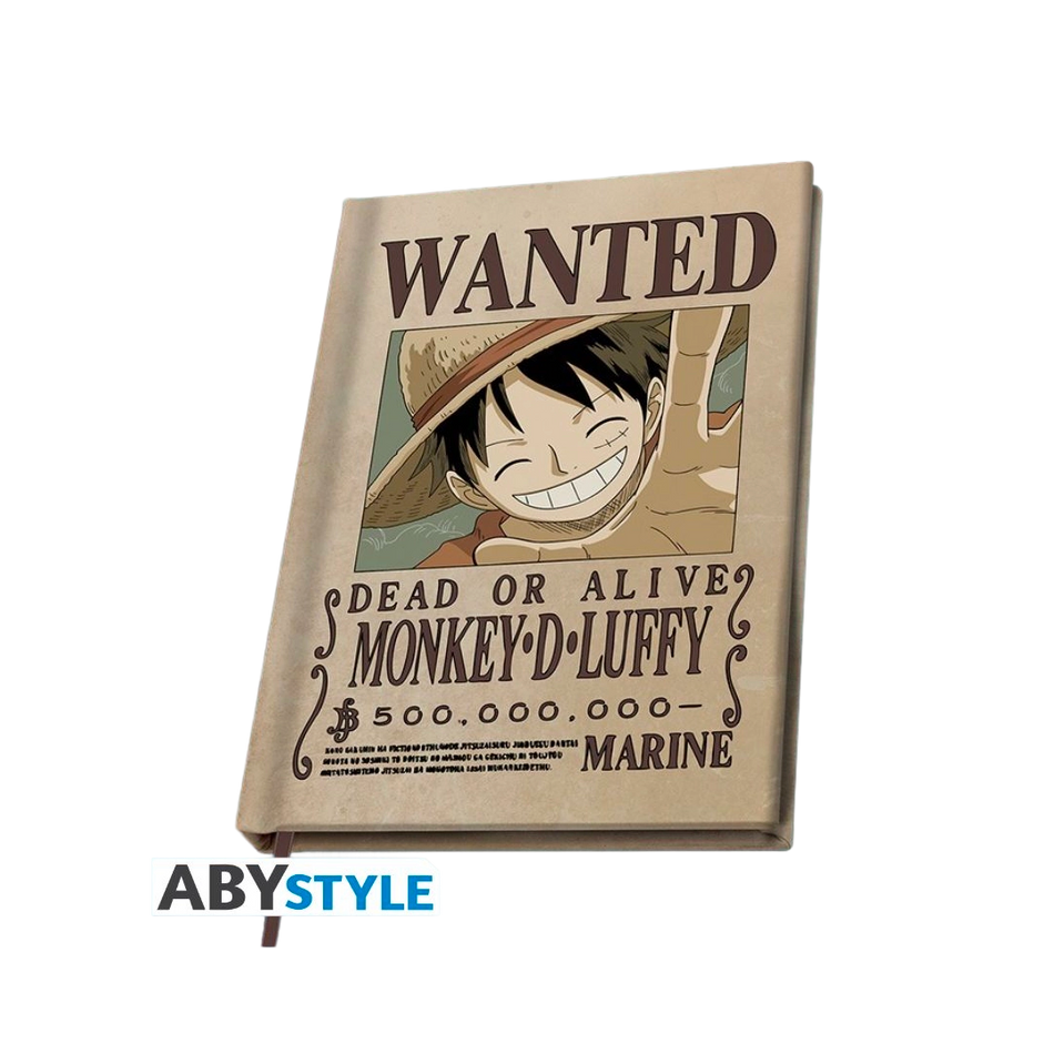One Piece A5 Notebook –  Wanted Luffy